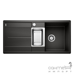 Гранітна кухонна мийка врізна Blanco Silgranit Metra 6 SF 525929 чорний Запоріжжя