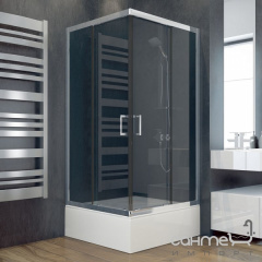 Душова кабіна квадратна для глибокого піддона Besco Modern 80x80x165 скло прозоре Рівне