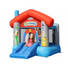 Детский надувной игровой центр батут Happy Hop Fun House с насосом Разноцветный (bat_9215) Полтава