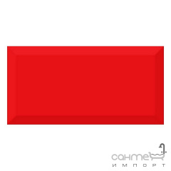 Плитка ABSOLUT KERAMIKA MONOCOLOR ROJO BISELADO BRILLO 10х20 Вишневе