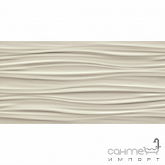 Настенная плитка 40x80 Atlas Concorde 3D Wall Design Ribbon Sand Matt Бежевая Изюм