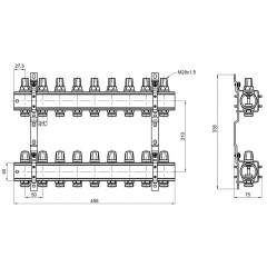 Коллектор без расходомеров ICMA №K005 1x9 Хмельницкий