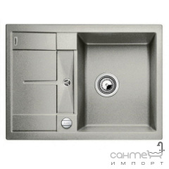 Гранитная кухонная мойка с сушкой Blanco Metra 45 S Silgranit 513035 антрацит Чернівці