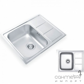 Кухонная мойка Ukinox Lotus LTL 615.500 GT 8K н/с декор оборотная