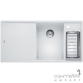 Кухонная мойка на полторы чаши с сушкой Blanco Axia III 6 S Silgranit 52347 правая алюметаллик