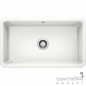 Керамическая кухонная мойка Blanco Villae Sungle 525163 белая глянцевая