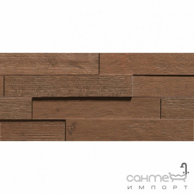 Керамогранитная мозаика 20x44 Atlas Concorde Axi Brick 3D Dark Oak
