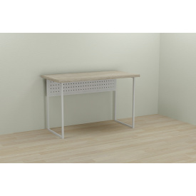 Компьютерный стол Ferrum-decor Майк 75x120x70 белый ДСП Дуб Сонома 32мм