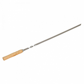 Шампур с деревянной ручкой ПикничОК Плоский 600х10х2мм (hub_k813m6)