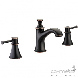 Врізний змішувач для раковини на 3 отвори Imprese Podzima Zrala ZMK02170802 тосканська бронза