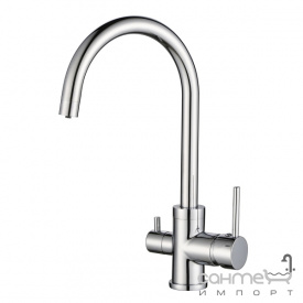 Смеситель для кухни с подключением к фильтру AquaSanita Sabiaduo 2963 хром