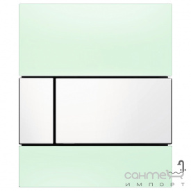 Панель змиву для пісуару TECE TECEsquare 9242803 зелене скло/біла клавіша