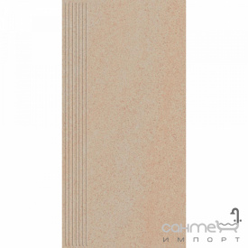 Плитка напольная ступень с прорезями Paradyz Arkesia Beige Stopnica Prosta Mat. 29,8X59,8