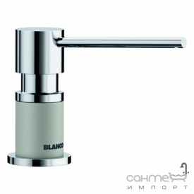 Дозатор рідкого миючого засобу Blanco Lato Silgranit 525816 хром / сірий беж