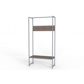 Вешалка напольная Ferrum-decor Трелис 12 180x90x38 см Дуб Сонома / Серый (XK00287)