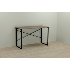 Компьютерный стол Ferrum-decor Дейв 75x140x70 черный ДСП Дуб Сонома Труфель 16мм