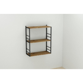 Фото - Книжная полка универсальная Ferrum-decor Стим 2 74x63x26 черный ДСП Дуб Таверна 16мм (XK00039) Книжная полка универсальная Ferrum-decor Стим 2 74x63x26 черный ДСП Дуб Таверна 16мм (XK00039)