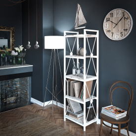 Стеллаж Tenero Тироль 5-ти полочный Белый (100000243)