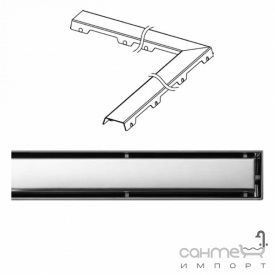 Решетка углового дренажного канала TECE TECEdrainline steel II 611.282 1200x1200 мм