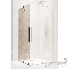 Ліва частина душової кабіни Radaway Furo Black KDD 90 L 10105090-54-01L чорний / прозоре скло