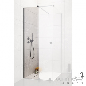 Нерухома частина двері душової кабіни Radaway Furo Black RH KDJ 10110460-01-01 чорна / прозоре скло