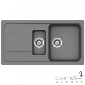 Гранітна плита, мийка Schock Cristalite Formhaus D150 L оборотна 13 nero