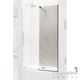 Нерухома частина душової перегородки Radaway Furo Black DWJ 10110530-01-01 чорний / прозоре скло