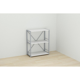 Этажерка Ferrum-decor Конект 73x60x28 см Серый / Белый (XK00229)