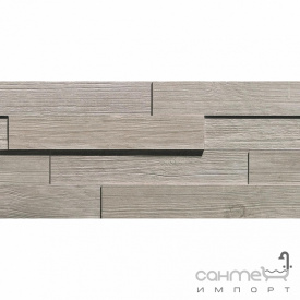 Керамогранитная мозаика 20x44 Atlas Concorde Axi Brick 3D Silver Fir Серая
