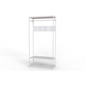 Вешалка напольная Ferrum-decor Трелис 15 180x90x38 см Белый / Белый (XK00331)