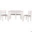 Обеденная мебель AMF Брауни стол+4 стула деревянные белый шоколад латте Одеса