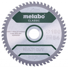 Пильный диск Metabo MultiCutClassic 190x30 54 FZ/TZ 5 град (628282000) Запоріжжя