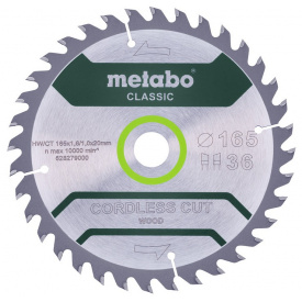 Пильный диск Metabo CordlessCutClassic 165x20 36WZ 15 град (628279000)