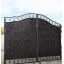 Ворота кованые с профнастилом, упрочнённые с фигурными элементами Legran Черновцы
