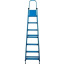 Стремянка металлическая WORK'S 408 (8 ст., синяя) (63275) Буча