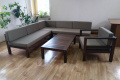 Комплект садовой мебели МАСТЕРОК термоясень 2 кресла+диван+столик для террасы и бассейна