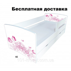 Детская кровать с защитным бортиком Мишка Тедди 170x80 см Kinder Cool-2020 Киев