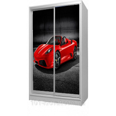 Шкаф купе двухдверный детский 140х240х60 Закат Корабль Черновцы