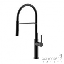 Смеситель для кухни с гибким изливом Devit Laguna Black 56110B матовый черный