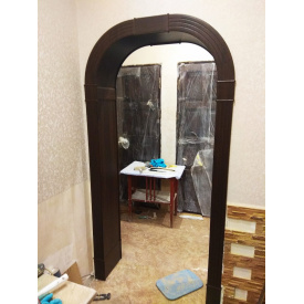 Арка міжкімнатна ПВХ Романська DeLuxe каштан Новий Стиль 1270х200х2400