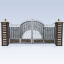 Ворота кованые с ВМонтированной калиткой, замком, завесами 3.6х2.15 м. Legran Белая Церковь