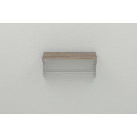 Полка настенная Ferrum-decor Комфи 260x600x240 металл Белый ДСП Сонома Трюфель 16 мм (KOM0033)