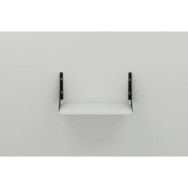 Полка настенная Ferrum-decor Ханди 2 240x700x240 металл Черный ДСП Белое 16 мм (XND0043)