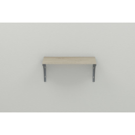 Полиця настінна Ferrum-decor Ханді 2 240x500x240 метал Сірий ДСП Сонома 16 мм (XND0018)