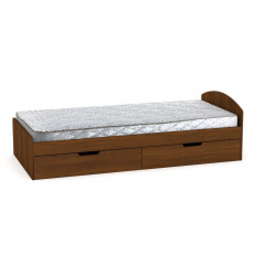Односпальная кровать с ящиками Компанит-90+2 орех экко Полтава