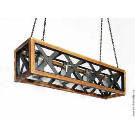 Светильник GoodsMetall из металла и дерева в стиле Лофт "Соул Китчен"