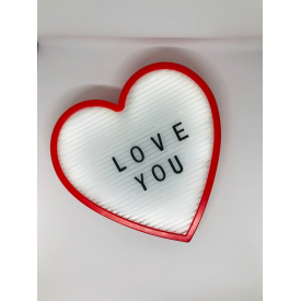 Светильник-ночник Сердце Light up message board с посланием Красный (Bnw124109)