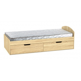 Односпальная кровать с ящиками Компанит-90+2 дуб сонома