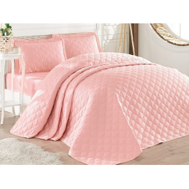 Фото - Покрывало стеганное Aran CLASY хлопковое с наволочками 240x260 см Rabel V4 Розовый (1005822) Покрывало стеганное Aran CLASY хлопковое с наволочками 240x260 см Rabel V4 Розовый (1005822)
