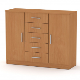 Комод Компанит 5+2 Бук (111х39х89 см)